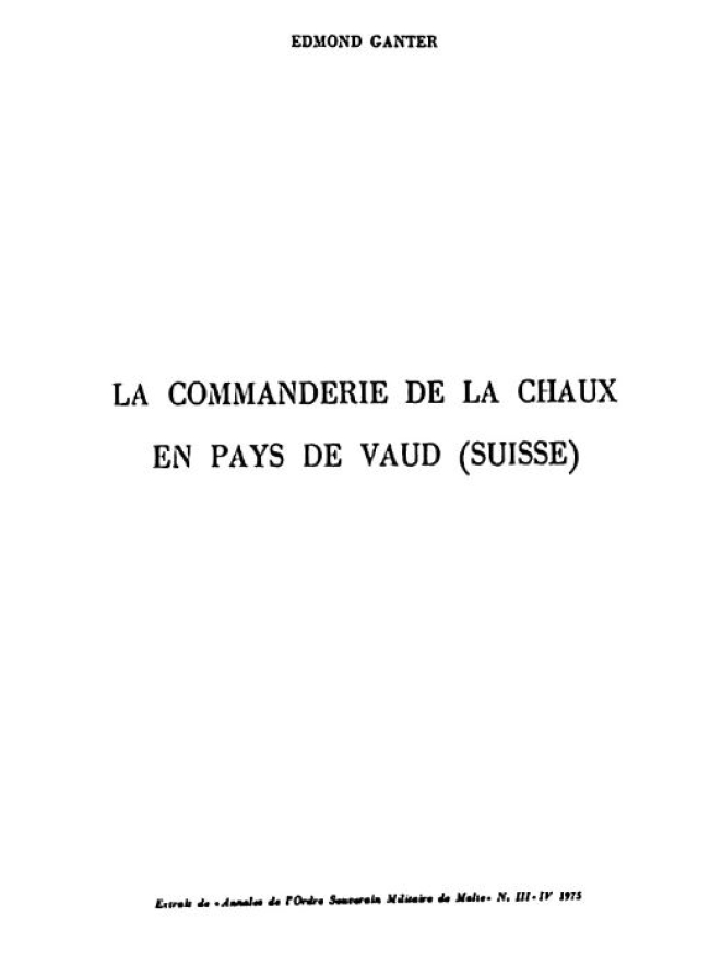 La Commanderie de La Chaux en pays de Vaud