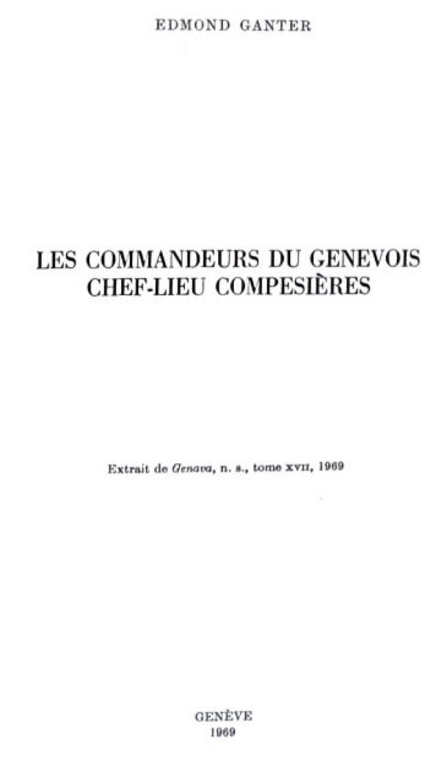 Les Commandeurs du Genevois